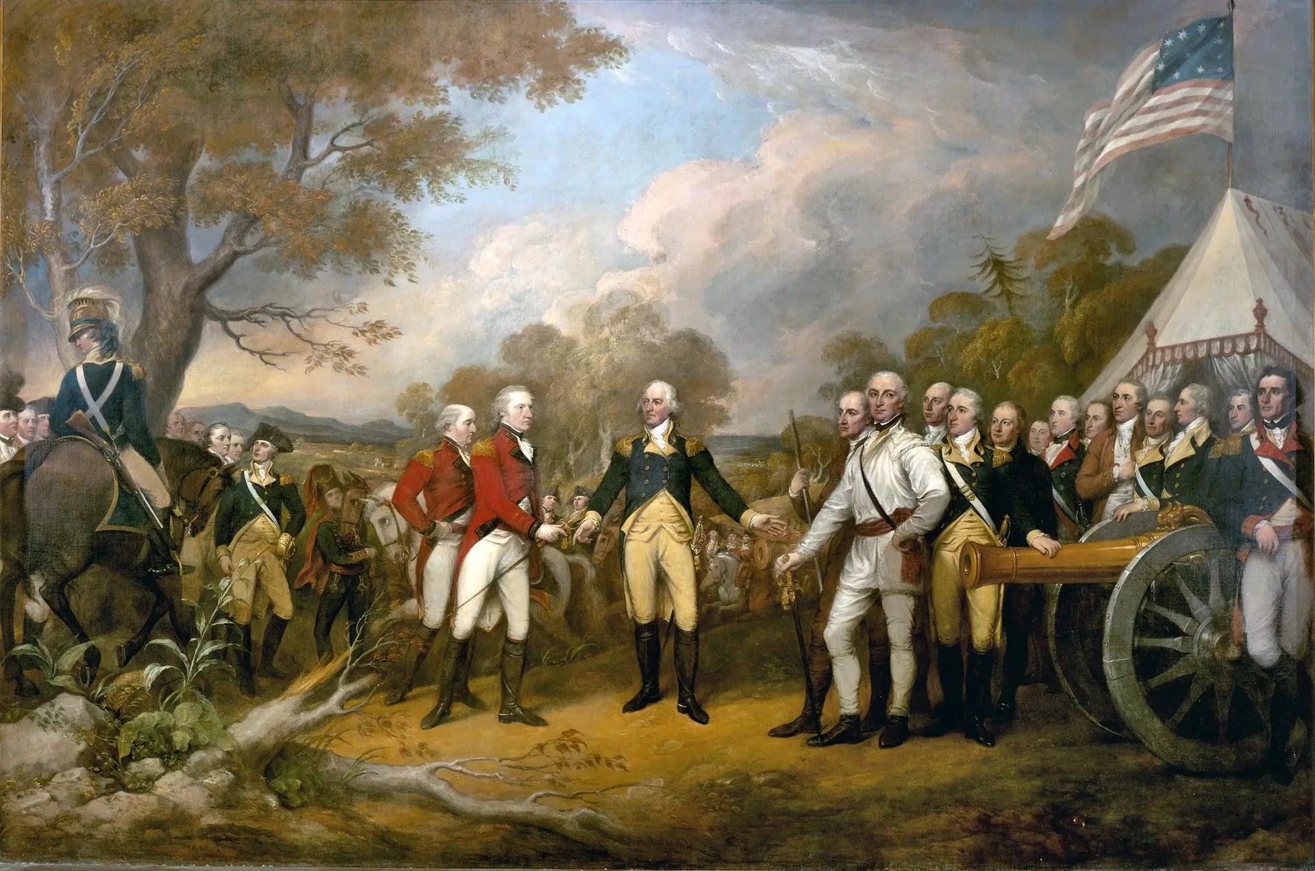 Reddition du Général Burgoyne - John Trumbull image 1 reproduction de peinture à l’huile
