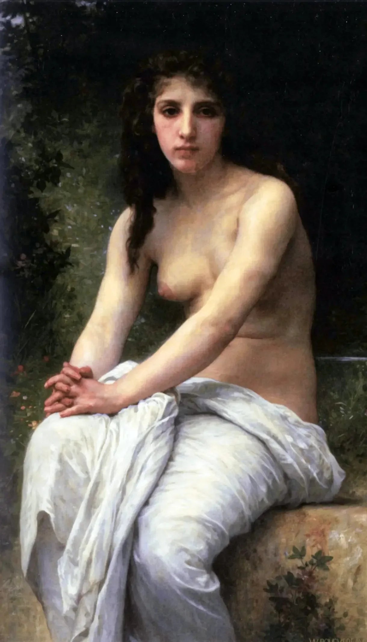 Réflexion - Bouguereau image 1 tableau peint à l’huile sur toile