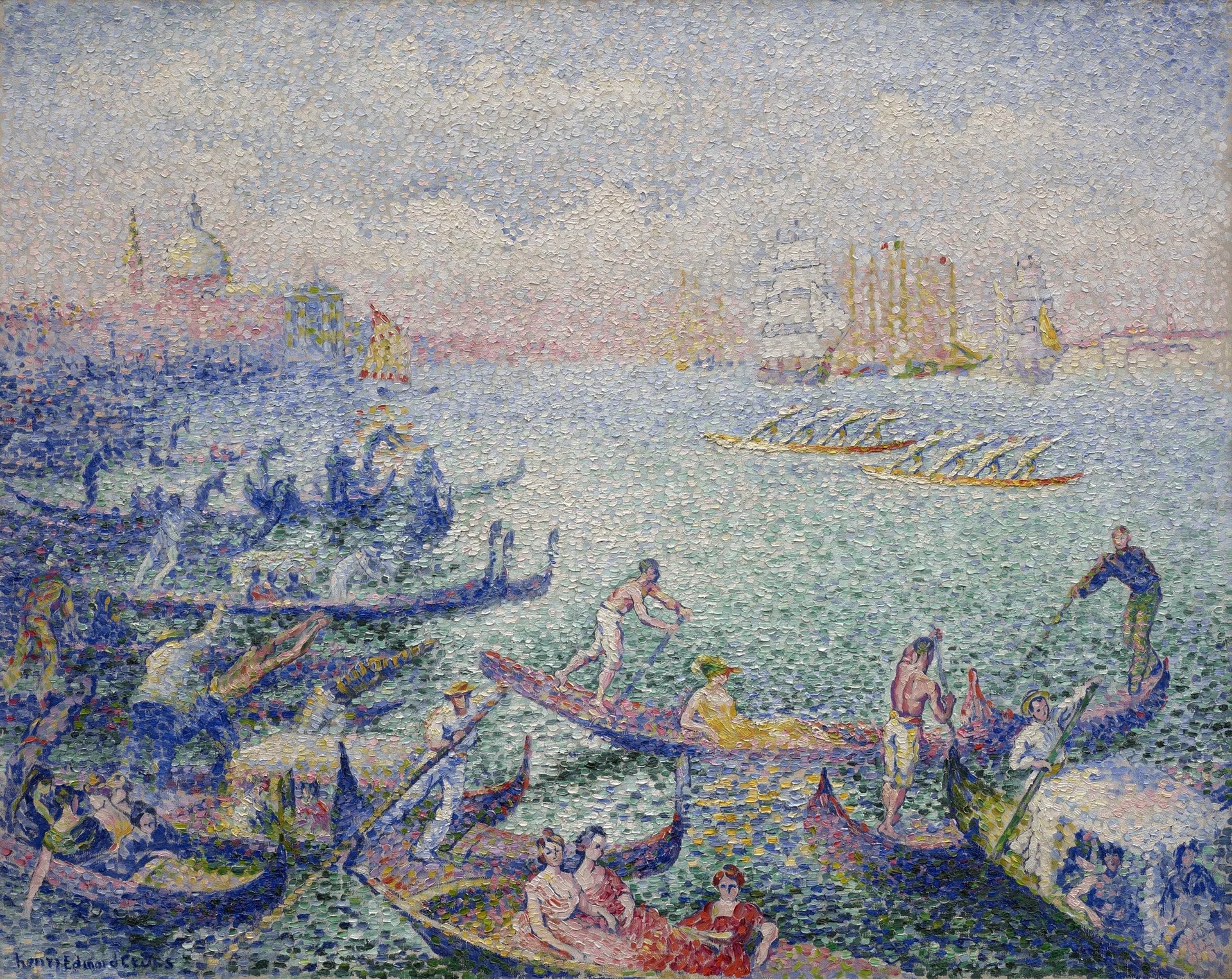 Régate à Venise - Henri-Edmond Cross image 1 copie de tableau peinte à la main