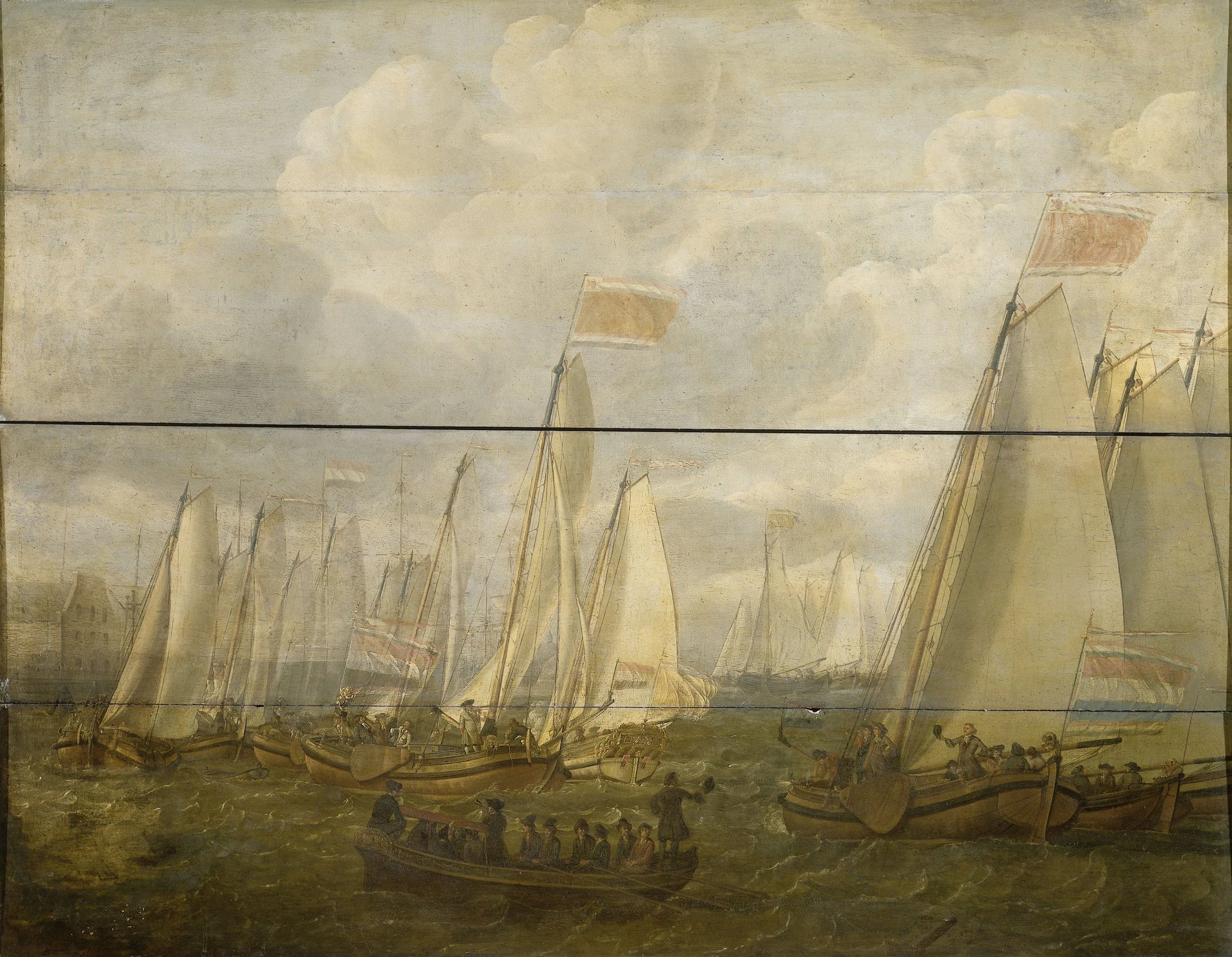 La Régate des amiraux sur l'IJ devant Amsterdam - Abraham Alewijn