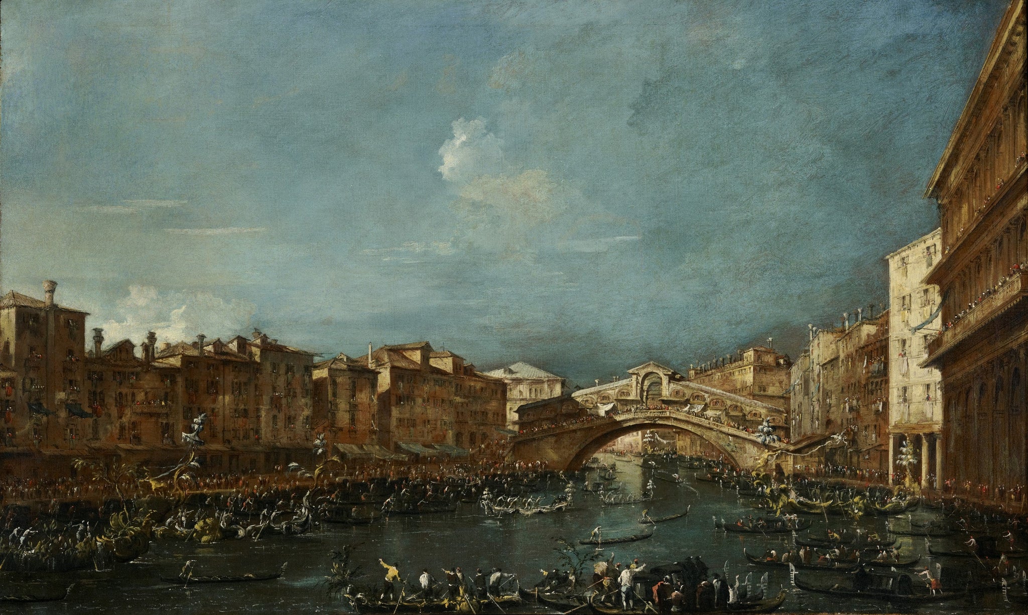 Régate au pont du Rialto - Francesco Guardi image 1 reproduction réalisée par Alpha Reproduction