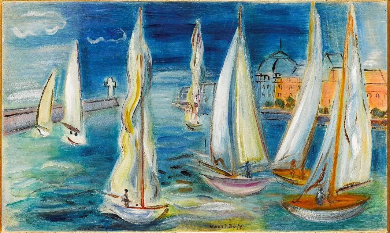 Régates à Deauville - Raoul Dufy image 1 reproduction artisanale de tableau