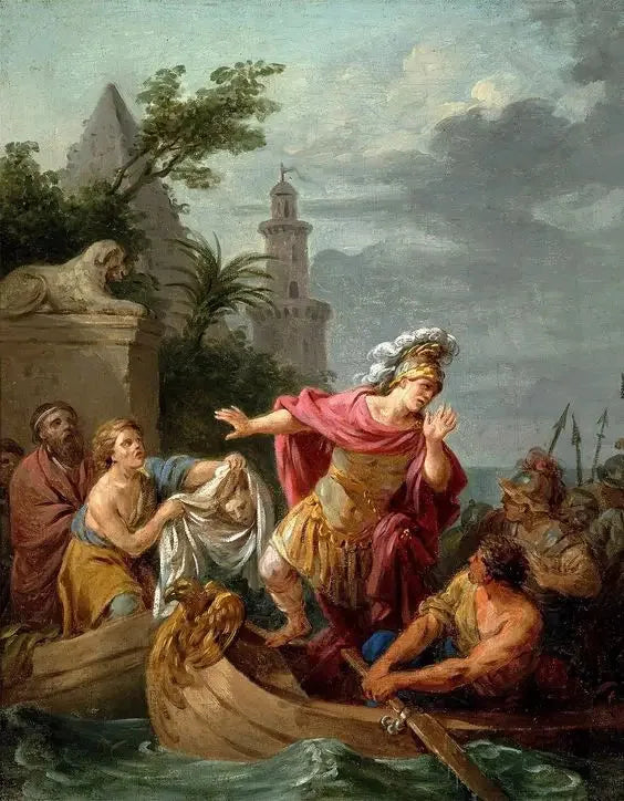 Regret de César sur la mort de Pompée - Louis Jean François Lagrenée image 1 tableau peint à l’huile sur toile