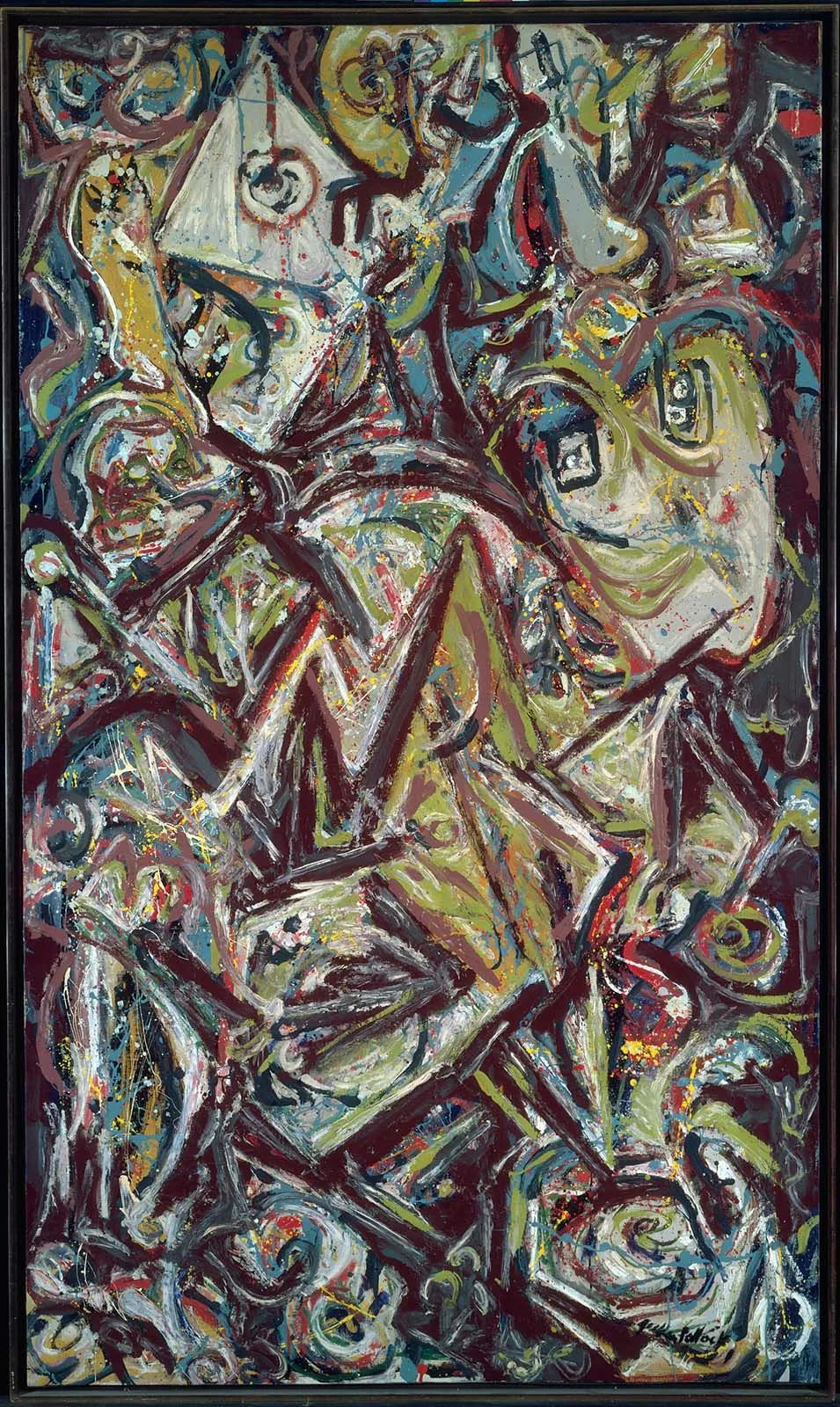 Reine tourmentée - Jackson Pollock image 1 copie de tableau peinte à la main
