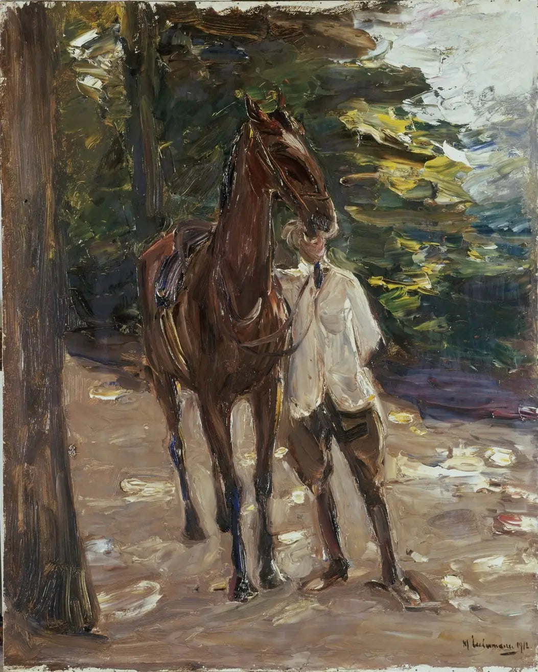 Reitknecht mit Pferd - Max Liebermann image 1 copie de tableau peinte à la main