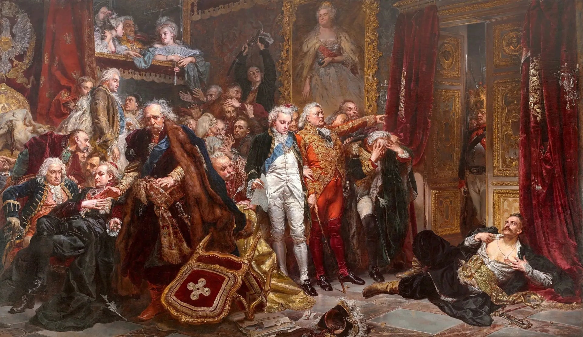 Rejtan - La chute de la Pologne. - Jan Matejko image 1 copie de tableau peinte à la main