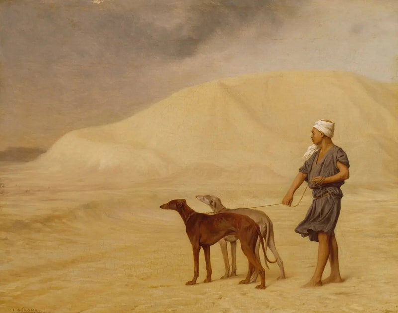Relais de chiens dans le désert - Jean-Léon Gérôme