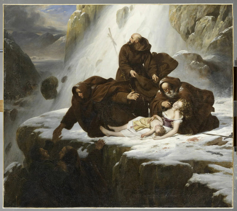 Religieux de l'hospice du mont Saint-Gothard - Louis Hersent