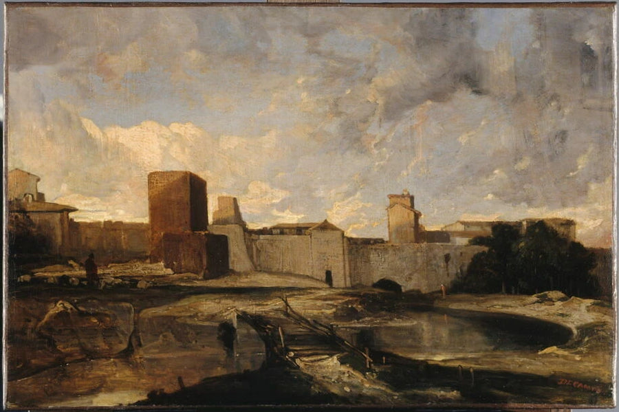 Les remparts d'Aigues-Mortes - Alexandre-Gabriel Decamps