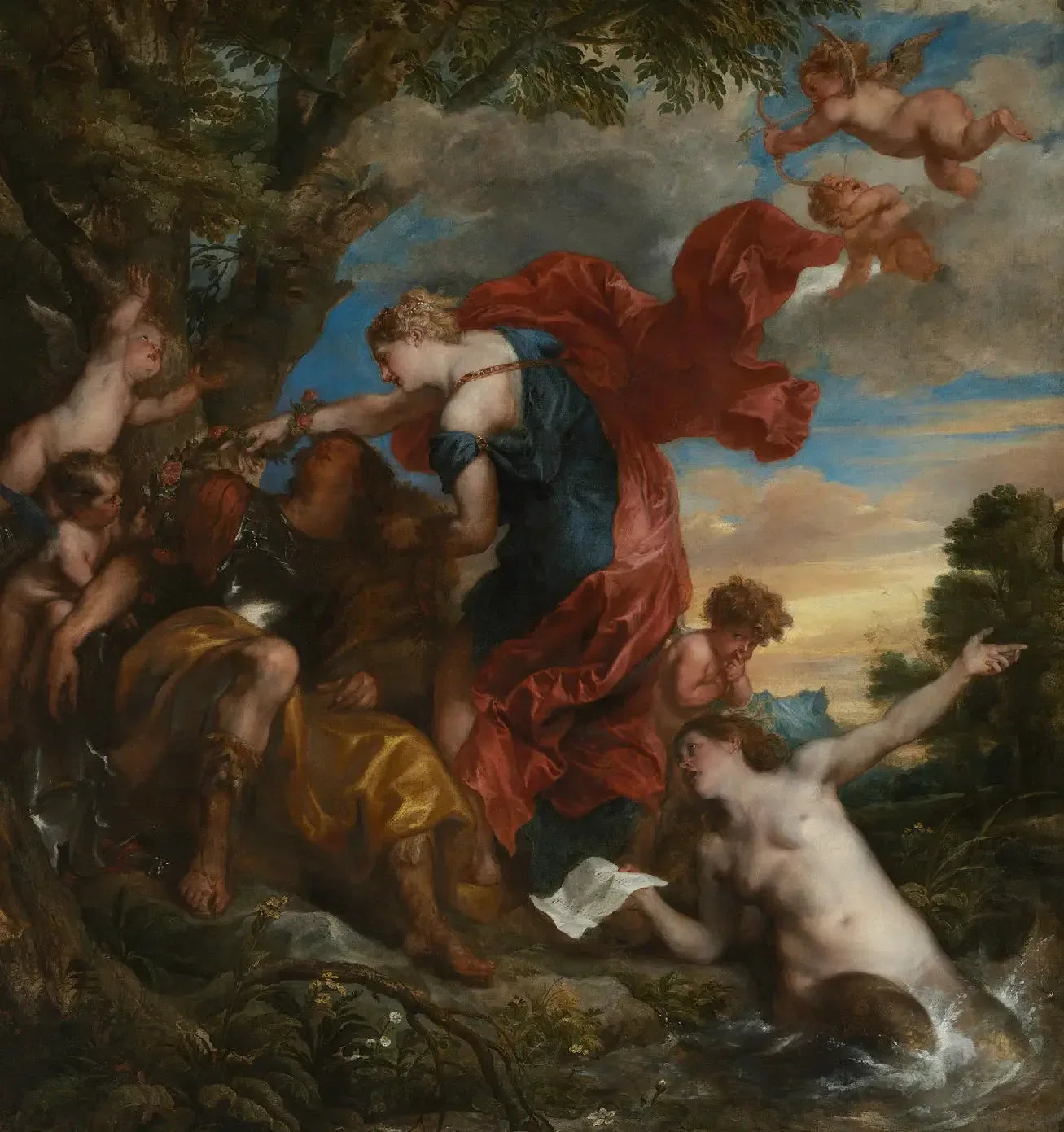 Renaud et Armide - Antoine van Dyck image 1 copie de tableau peinte à la main