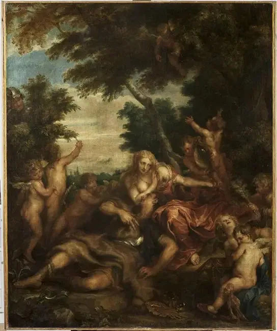 Renaud et l'Enchanteresse Armide - Antoine van Dyck image 1 copie peinte à la main à l’huile