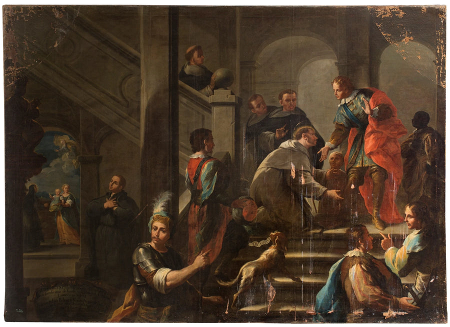 Rencontre d'Agustín Adorno avec Saint Luis Beltrán à Valence - Pedro Rodríguez de Miranda