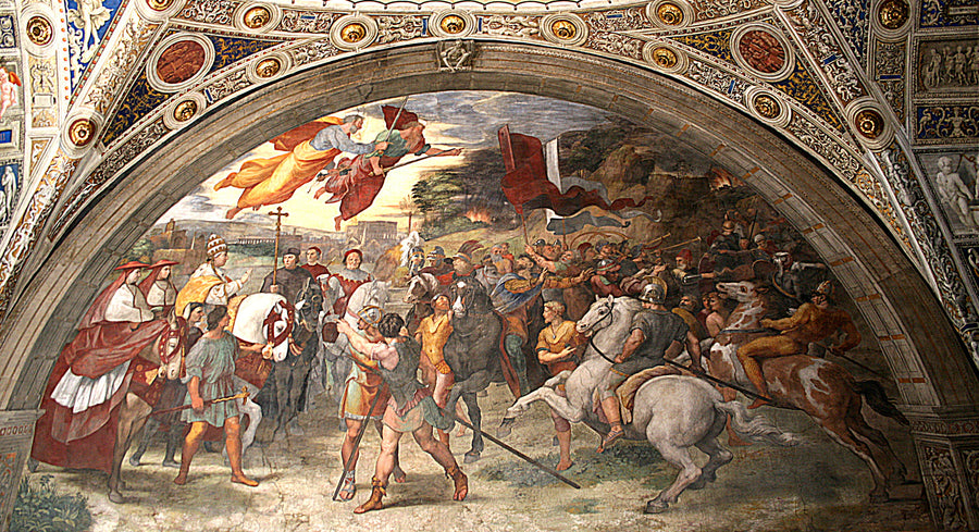 La Rencontre de Léon le Grand et Attila - Raphaël Sanzio