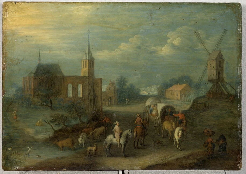 La Rencontre près du moulin - Jan I Brueghel