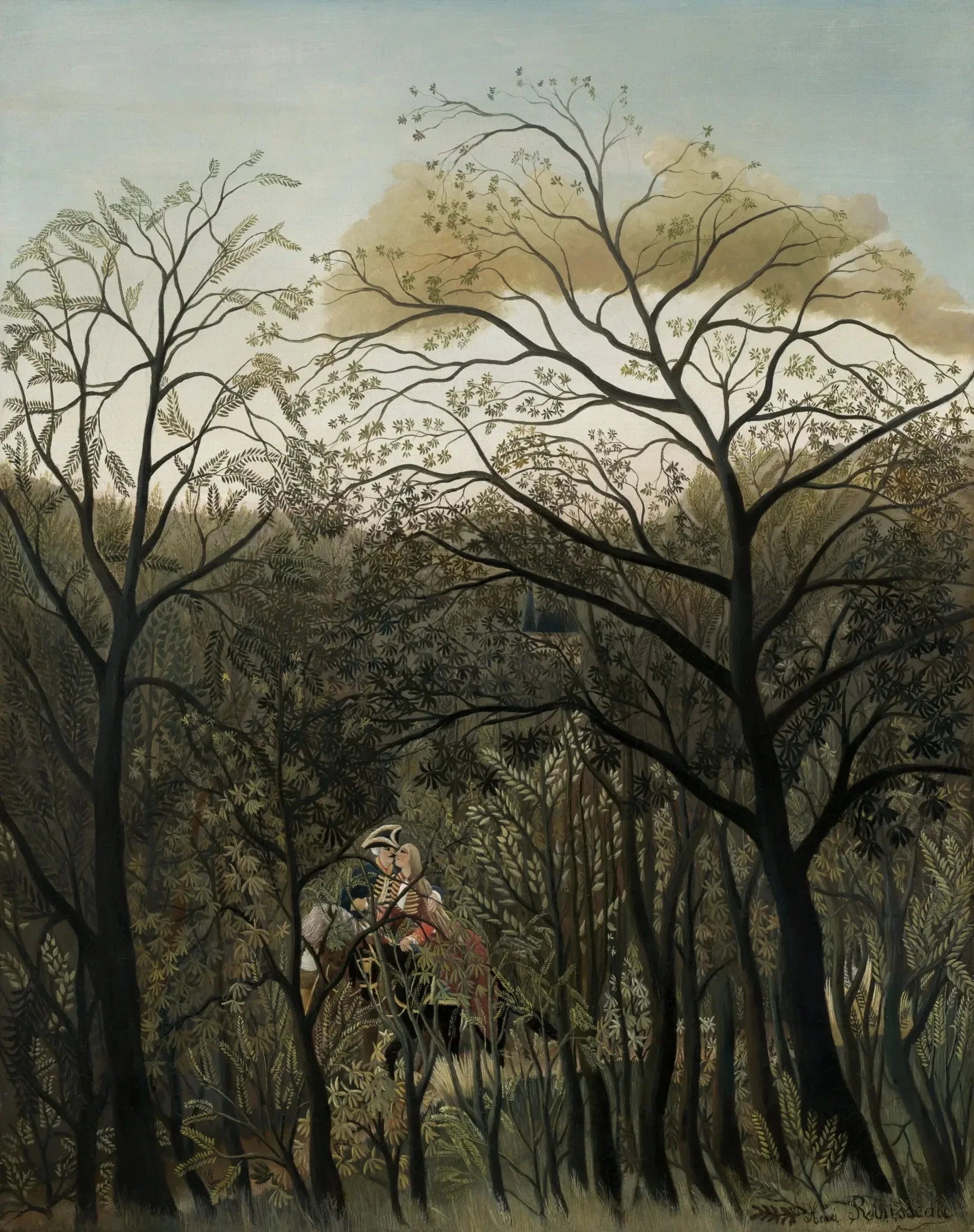 Rendez-vous dans la forêt - Henri Rousseau image 1 copie de tableau peinte à la main