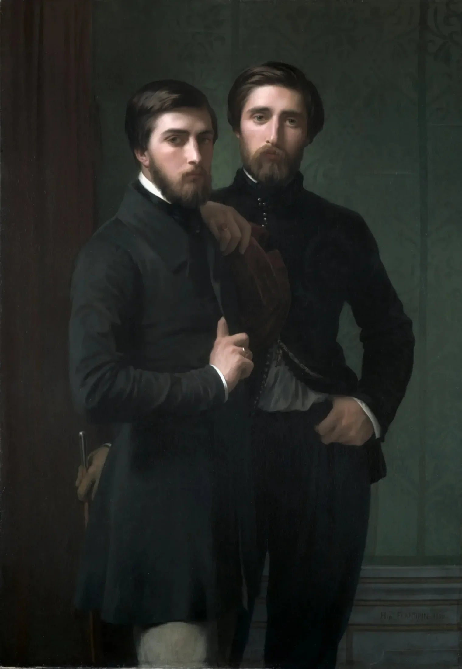 René-Charles Dassy et son frère Jean-Baptiste-Claude-Amédé Dassy - Hippolyte Flandrin image 1 tableau peint à l’huile sur toile