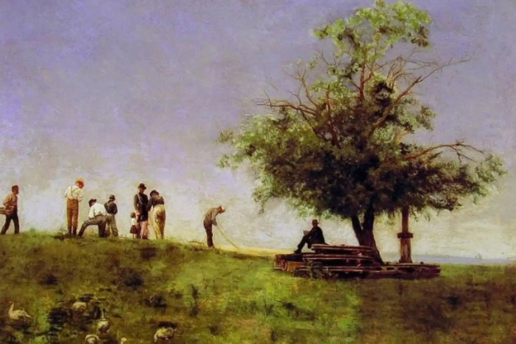 Réparer le filet - Thomas Eakins image 1 copie peinte à la main à l’huile