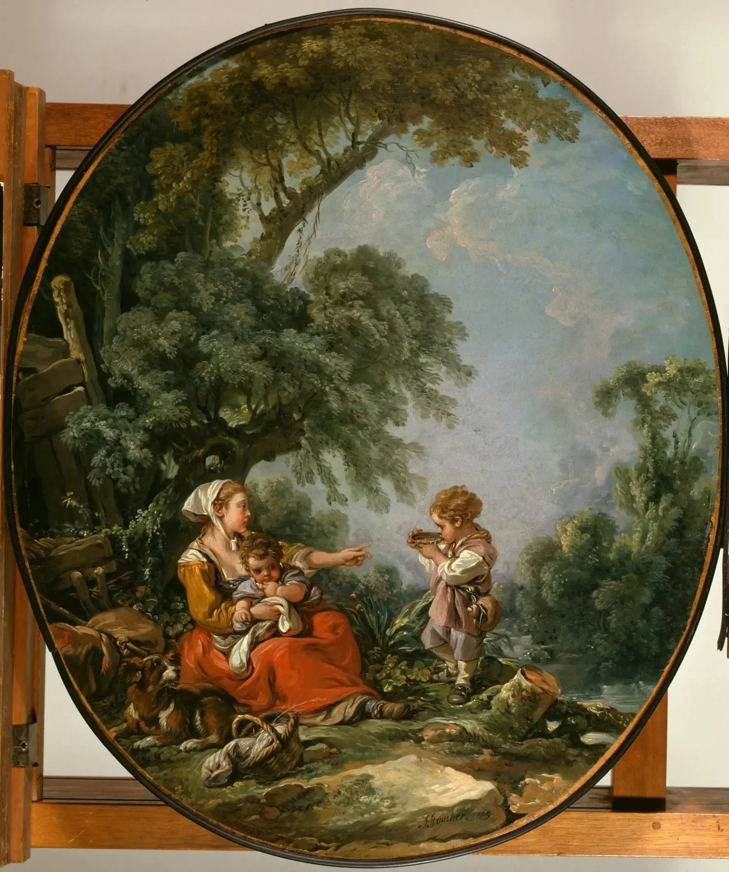 Repas pastoral - François Boucher image 1 reproduction d’œuvre d’art à l’huile