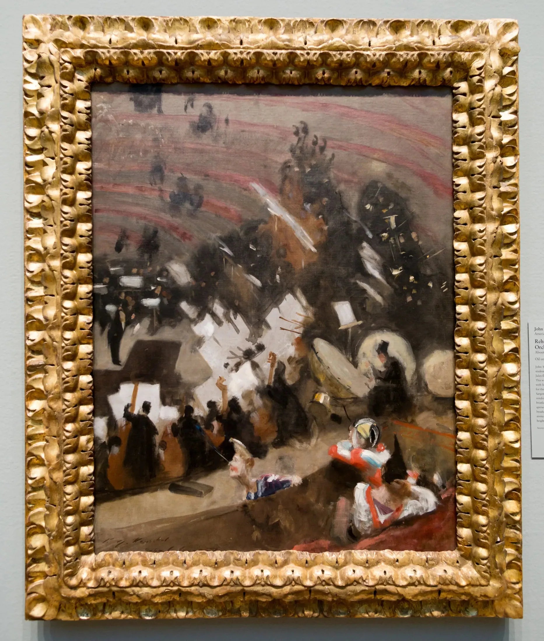 Répétition de l'Orchestre Pasdeloup au Cirque d'Hiver - John Singer Sargent image 1 reproduction artisanale de tableau