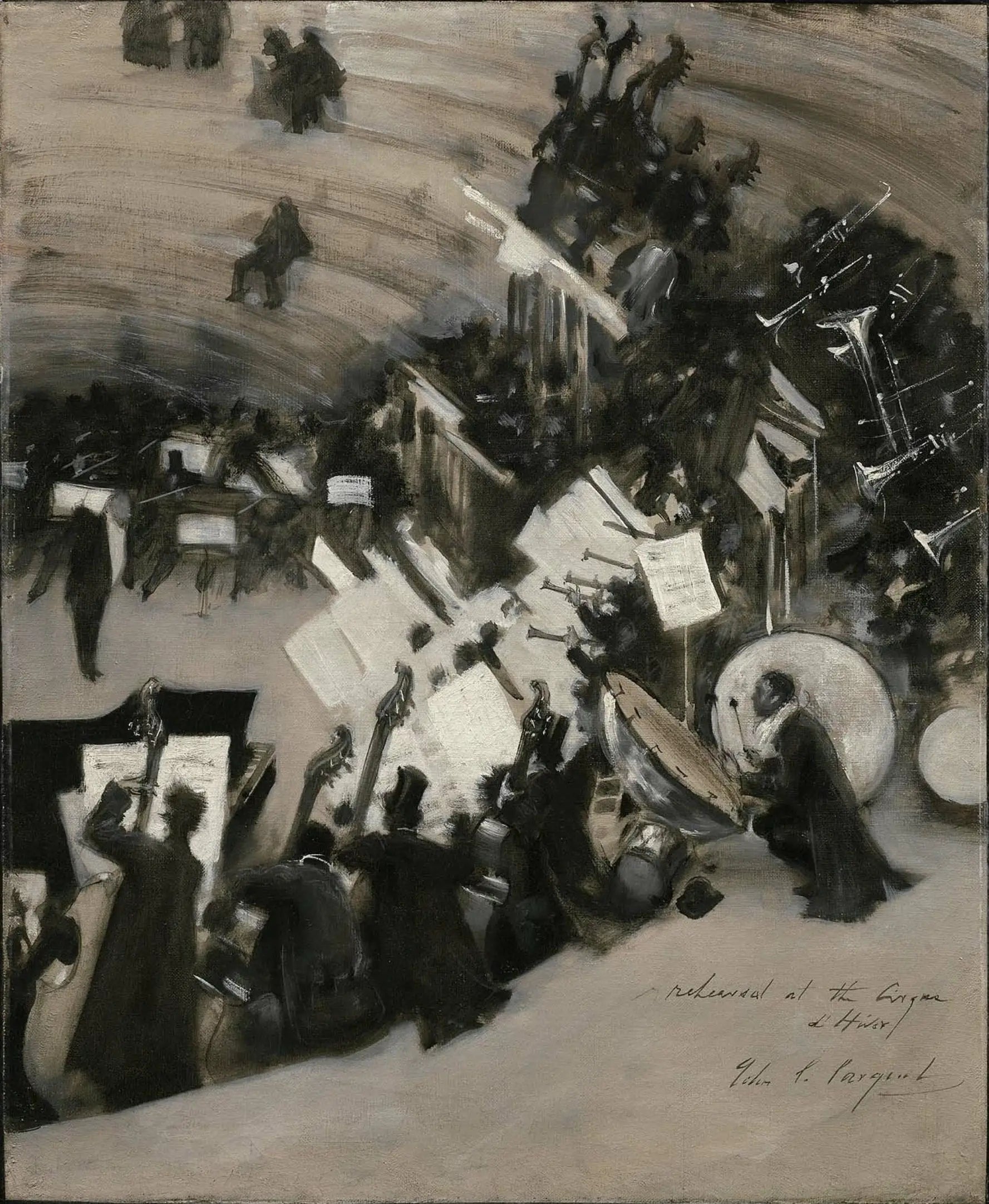 Répétition de l'orchestre Pasdeloup au Cirque d'Hiver - John Singer Sargent image 1 reproduction réalisée par Alpha Reproduction