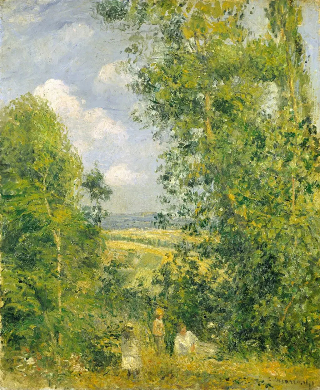 Repos dans le bois (côte des Gruouettes), Pontoise - Camille Pissarro image 1 copie de tableau peinte à la main