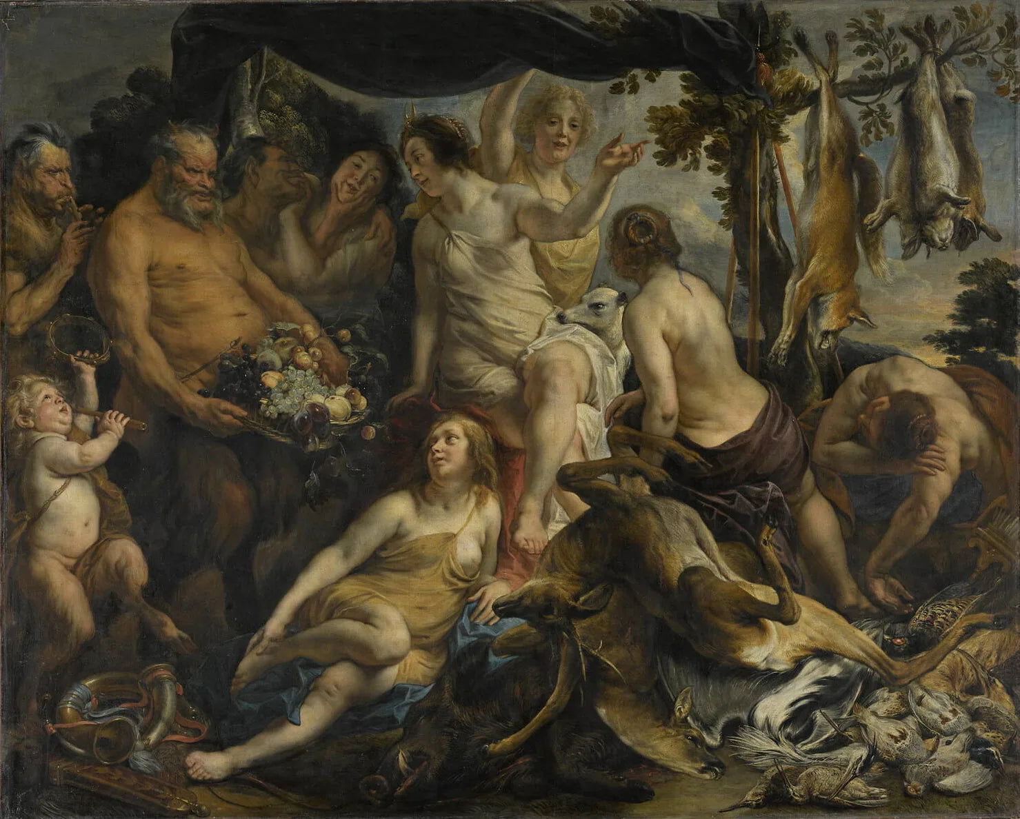 Repos de Diane - Jacob Jordaens image 1 copie de tableau peinte à la main