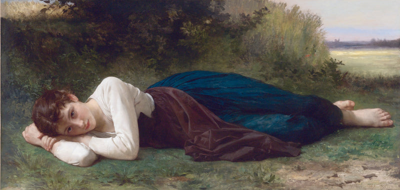 Le Repos, jeune fille couchée (1880) - Bouguereau