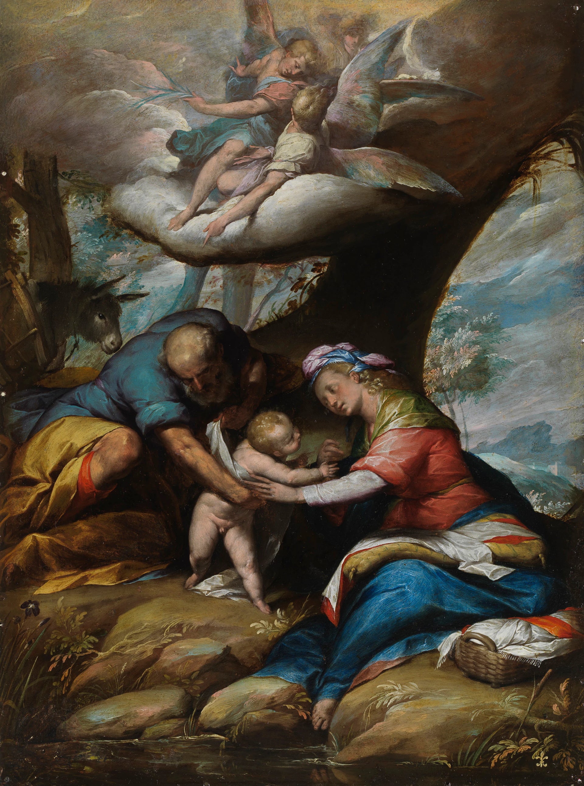 Le Repos pendant la fuite en Égypte - Giovanni Battista Crespi