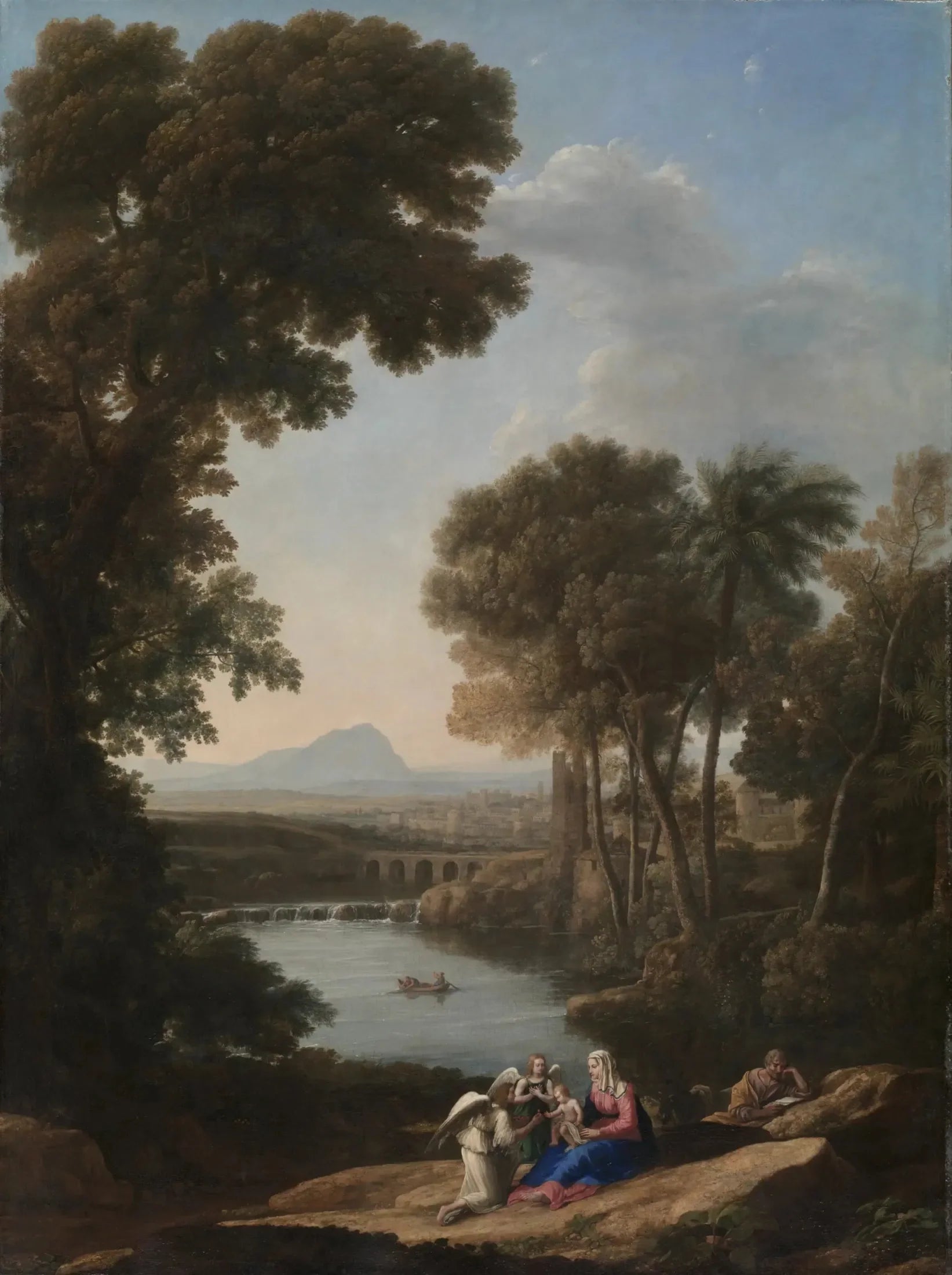 Repos pendant la fuite en Égypte - Claude Lorrain image 1 reproduction de peinture à l’huile