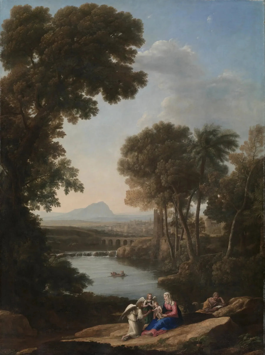 Repos pendant la fuite en Égypte - Claude Lorrain image 1 reproduction de peinture à l’huile