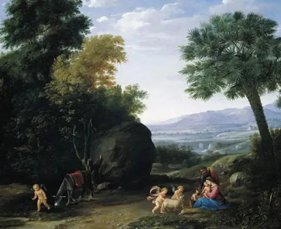 Repos pendant la fuite en Égypte - Claude Lorrain image 1 tableau peint à l’huile sur toile