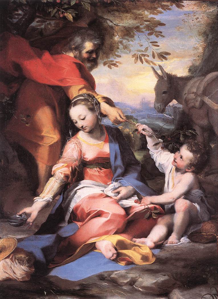 Repos pendant la fuite en Égypte - Federico Barroci image 1 reproduction réalisée par Alpha Reproduction