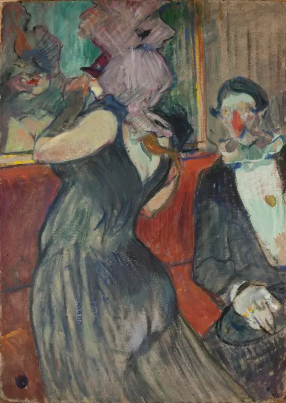 Repos pendant le bal masqué - Henri de Toulouse-Lautrec image 1 reproduction d’œuvre d’art à l’huile
