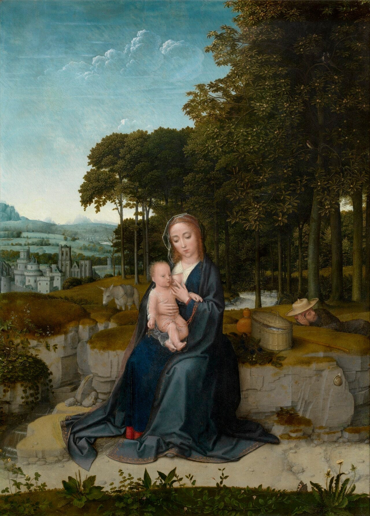 Reposez-vous pendant le vol vers l'Égypte - Gérard David image 1 reproduction d’œuvre d’art à l’huile