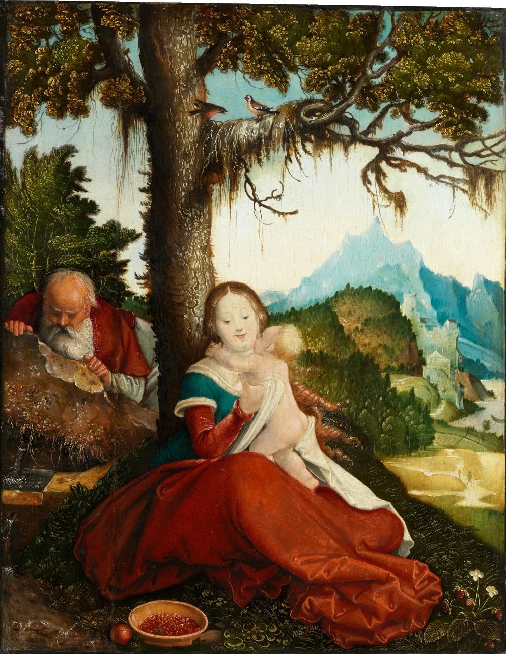 Reposez-vous pendant le vol vers l'Égypte - Hans Baldung Grien image 1 reproduction de peinture à l’huile