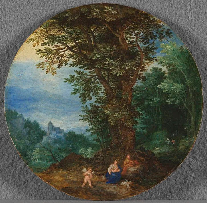 Reposez-vous pendant le vol vers l'Égypte - Jan Brueghel l'Ancien image 1 reproduction artisanale de tableau