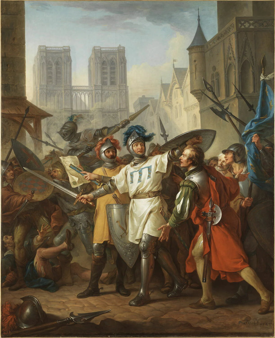 La reprise de Paris sur les Anglais. Entrée de l'armée française le 13 avril 1436. - Jean-Simon Berthélemy
