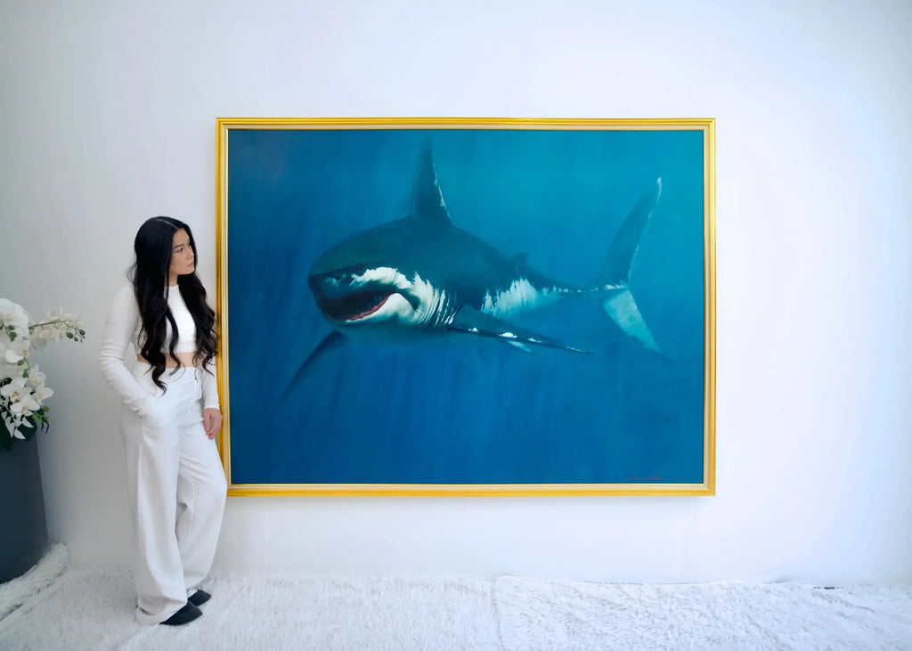 Requin | 150 x 200 cm image 10 reproduction artisanale de tableau