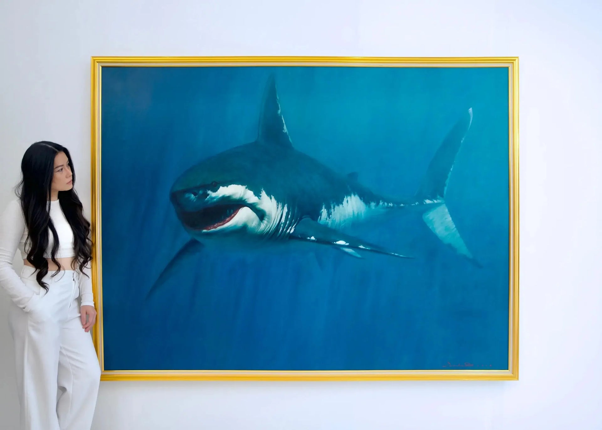 Requin | 150 x 200 cm image 2 tableau peint à l’huile sur toile
