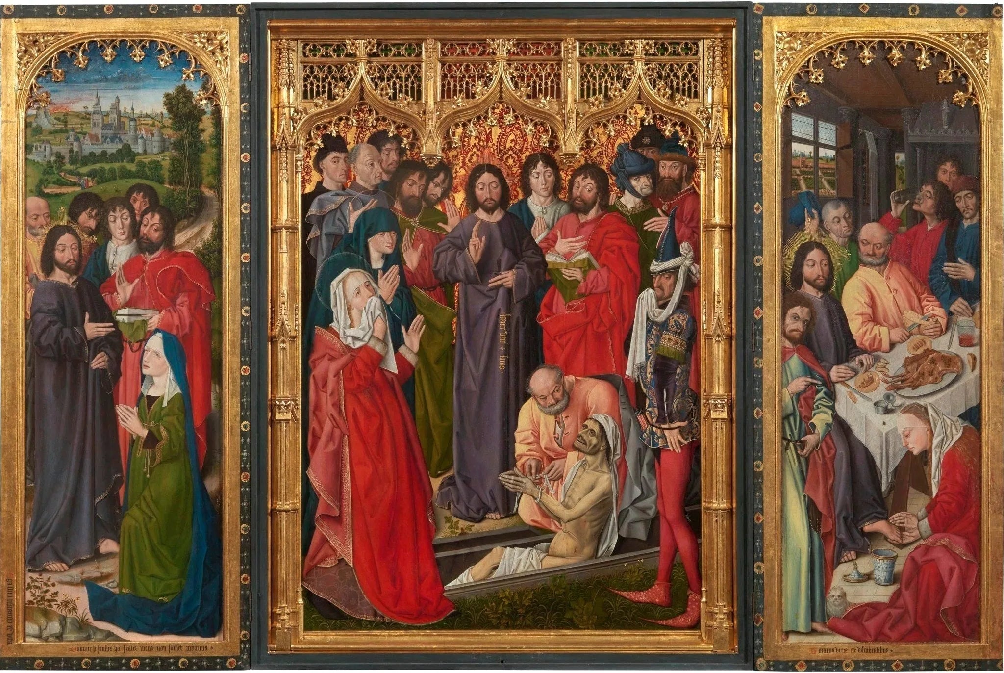 Résurrection de Lazare - Nicolas Froment image 1 tableau peint à l’huile sur toile