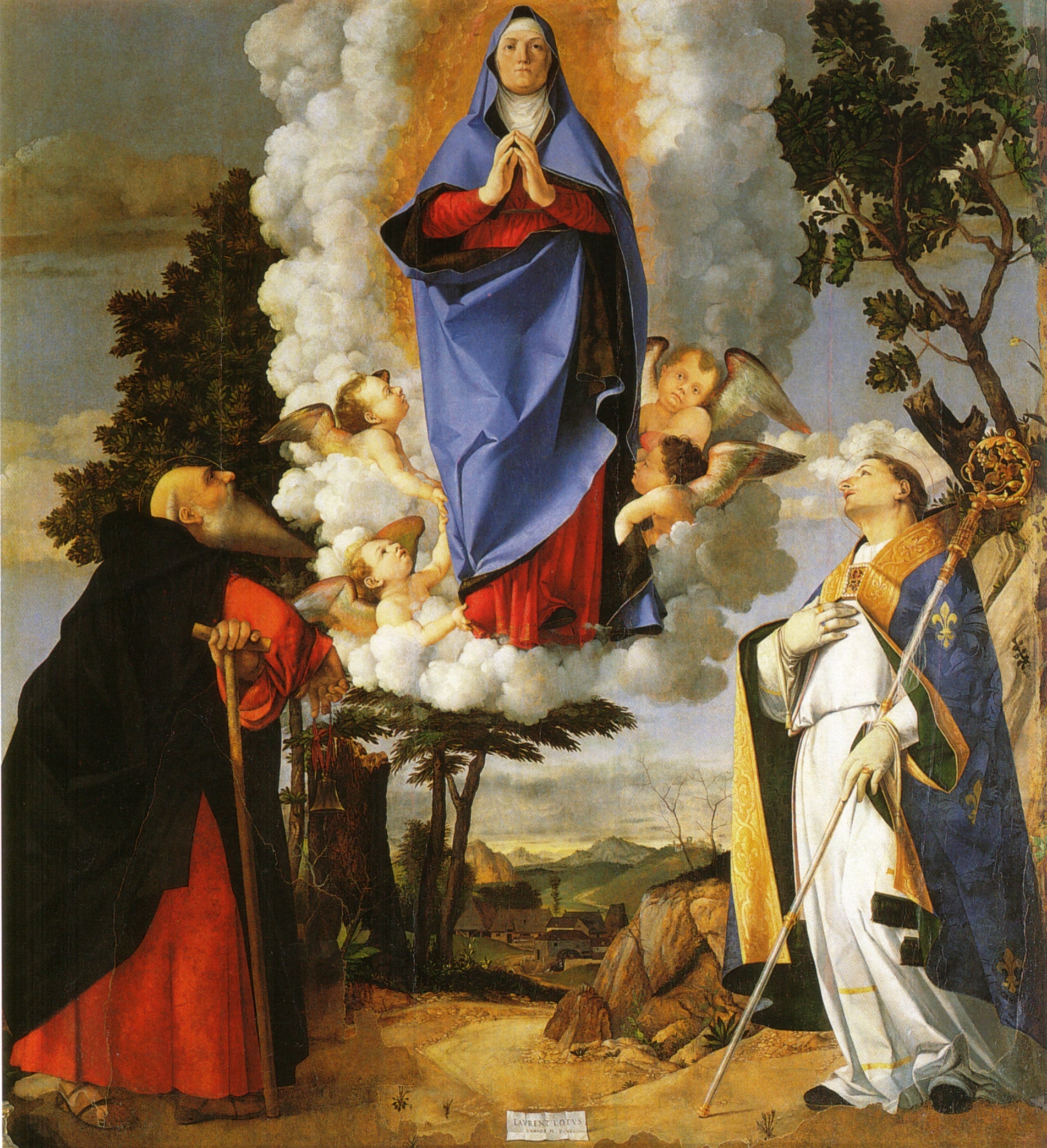 Retable d'Asolo - Lorenzo Lotto image 1 copie de tableau peinte à la main