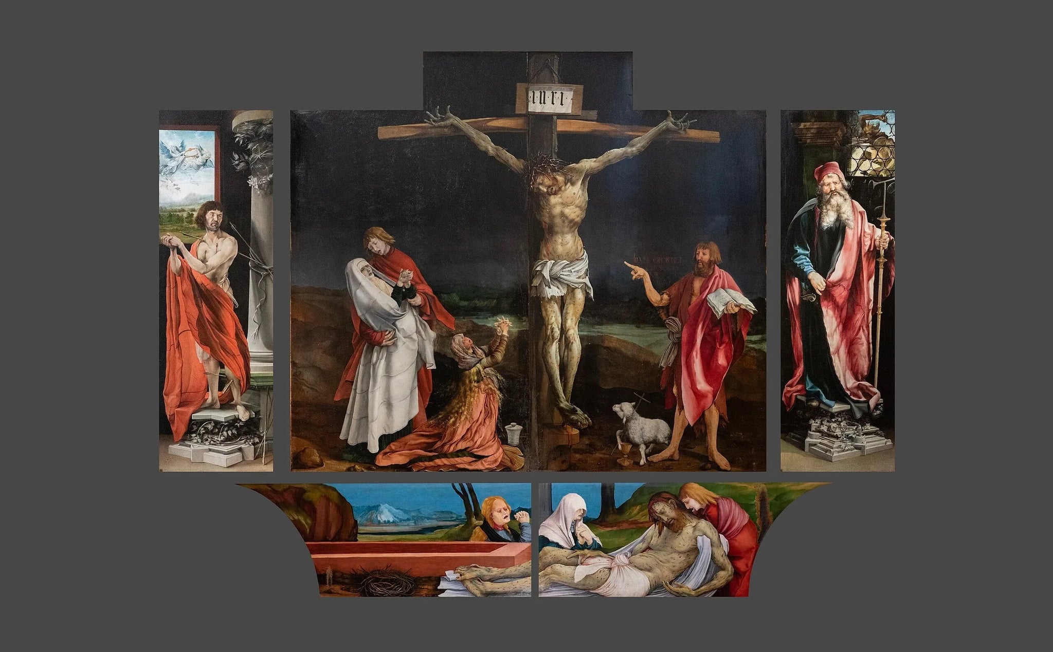 retable d'Issenheim fermé - Matthias Grünewald image 1 tableau peint à l’huile sur toile