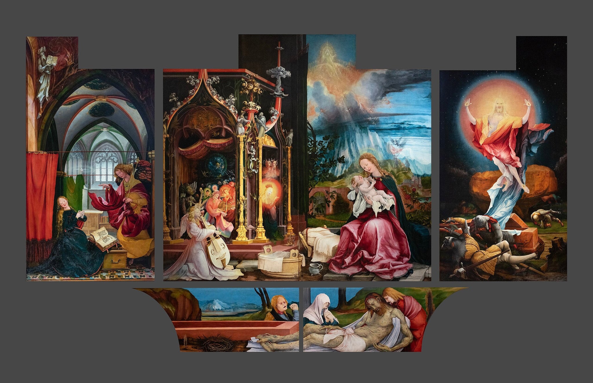 retable d'Issenheim première ouverture - Matthias Grünewald image 1 reproduction artisanale de tableau