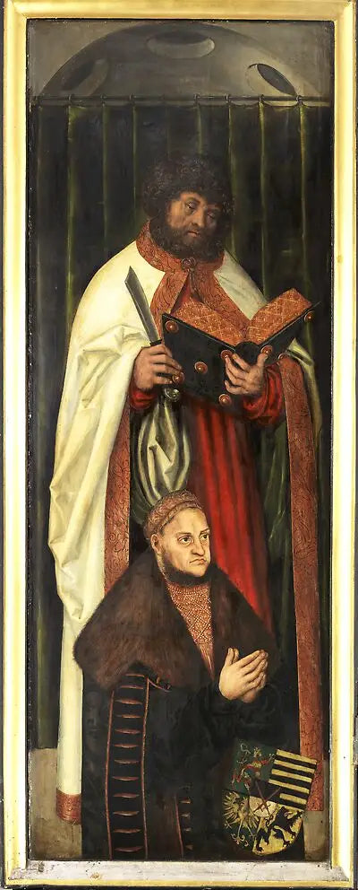 Retable de l'église Sainte-Catherine de Zwickau [aile gauche] - Lucas Cranach the Elder image 1 reproduction artisanale de tableau