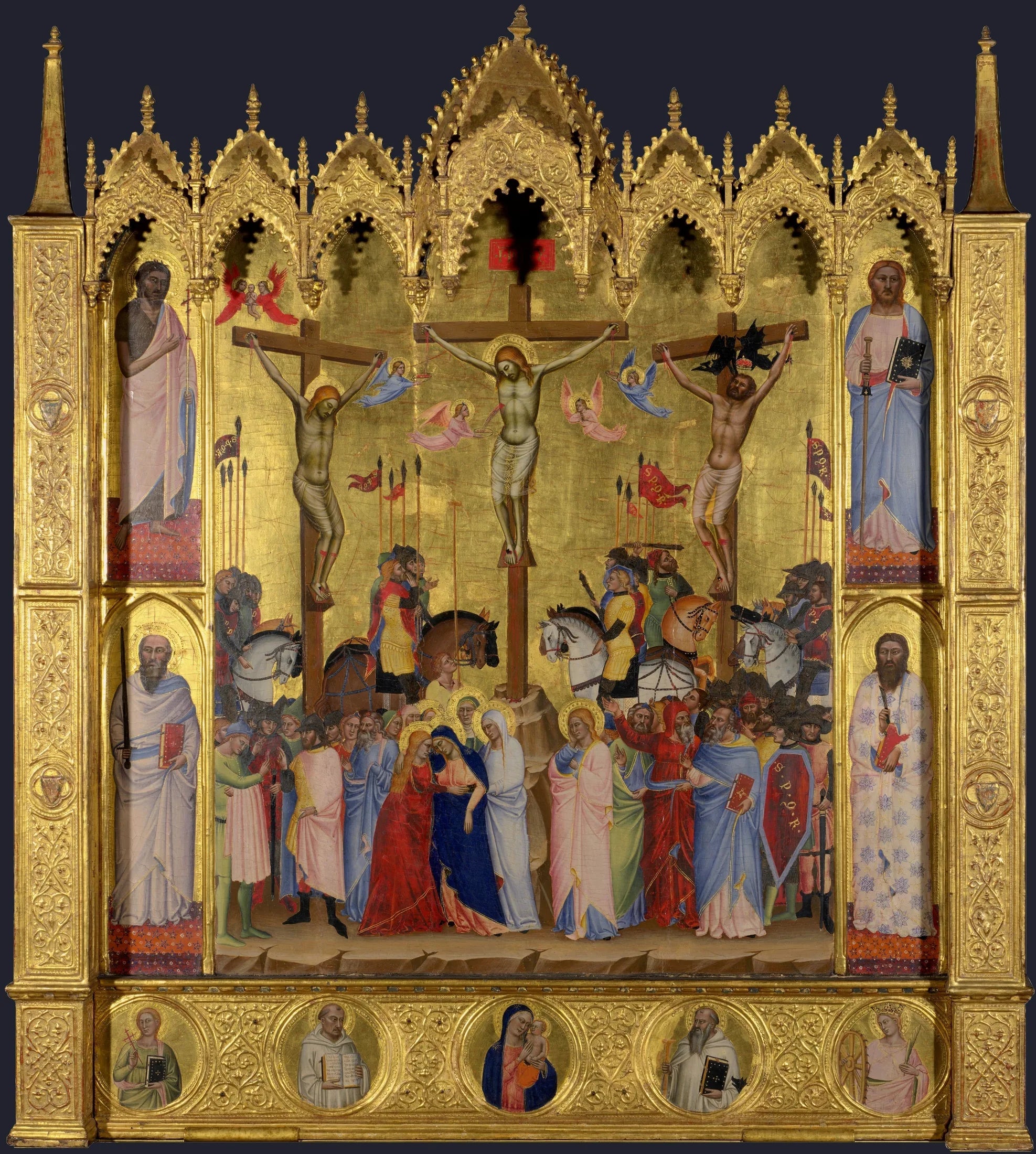 Retable de la Crucifixion - Jacopo di Cione image 1 reproduction artisanale de tableau
