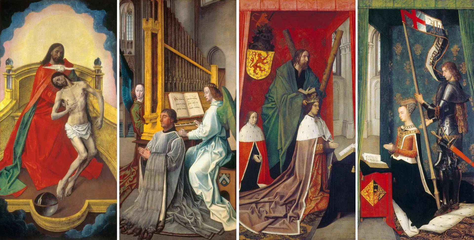 Retable de la Trinité - Hugo van der Goes image 1 reproduction artisanale de tableau