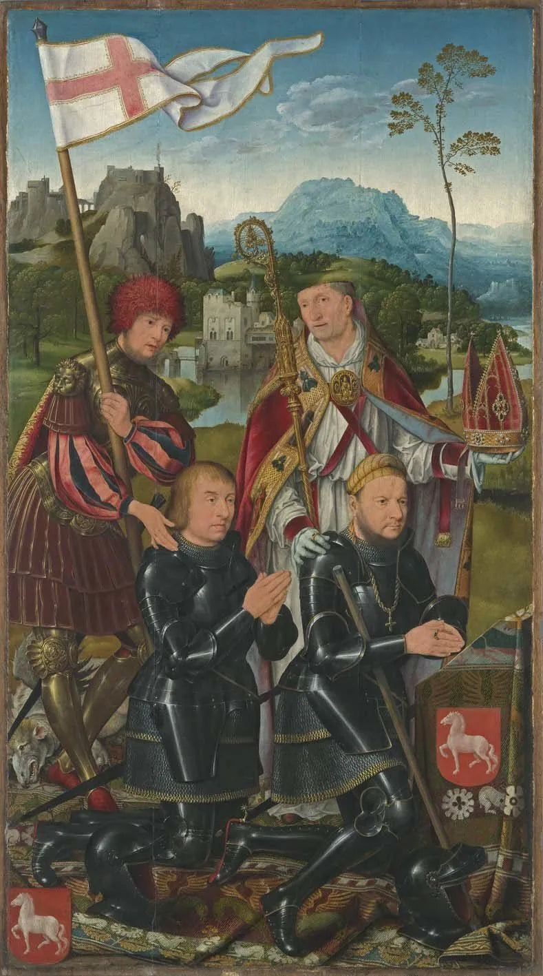 Retable de Marientod - volet gauche - Joos van Cleve image 1 copie de tableau peinte à la main