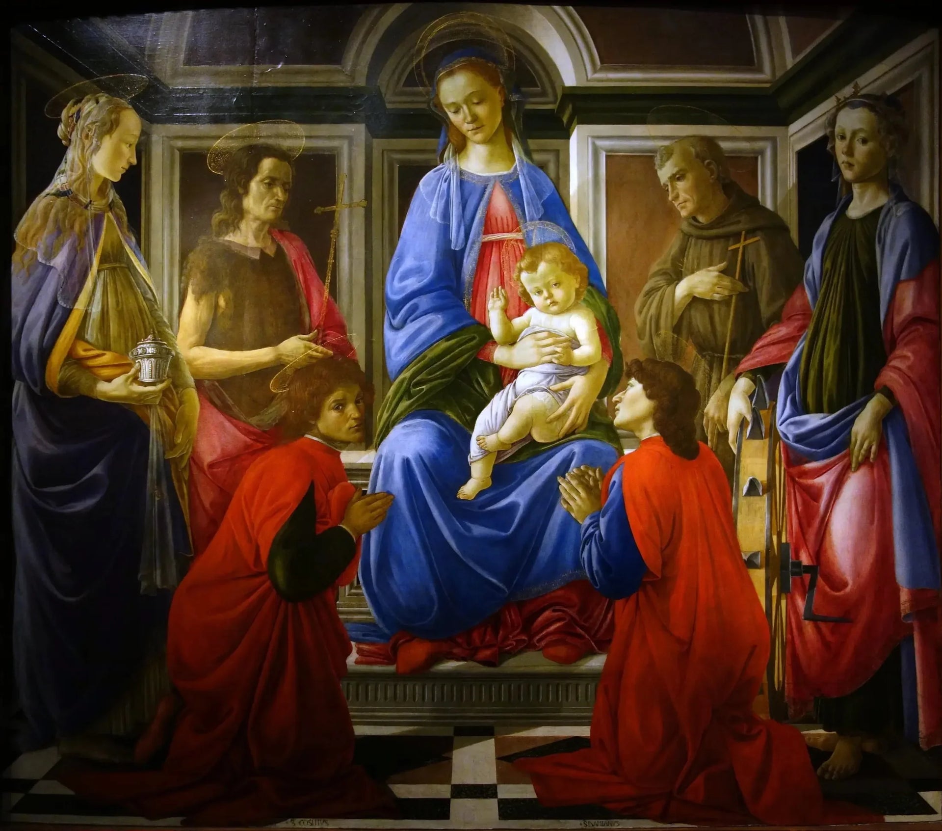 Retable de Saint-Ambroise - Sandro Botticelli image 1 reproduction artisanale de tableau