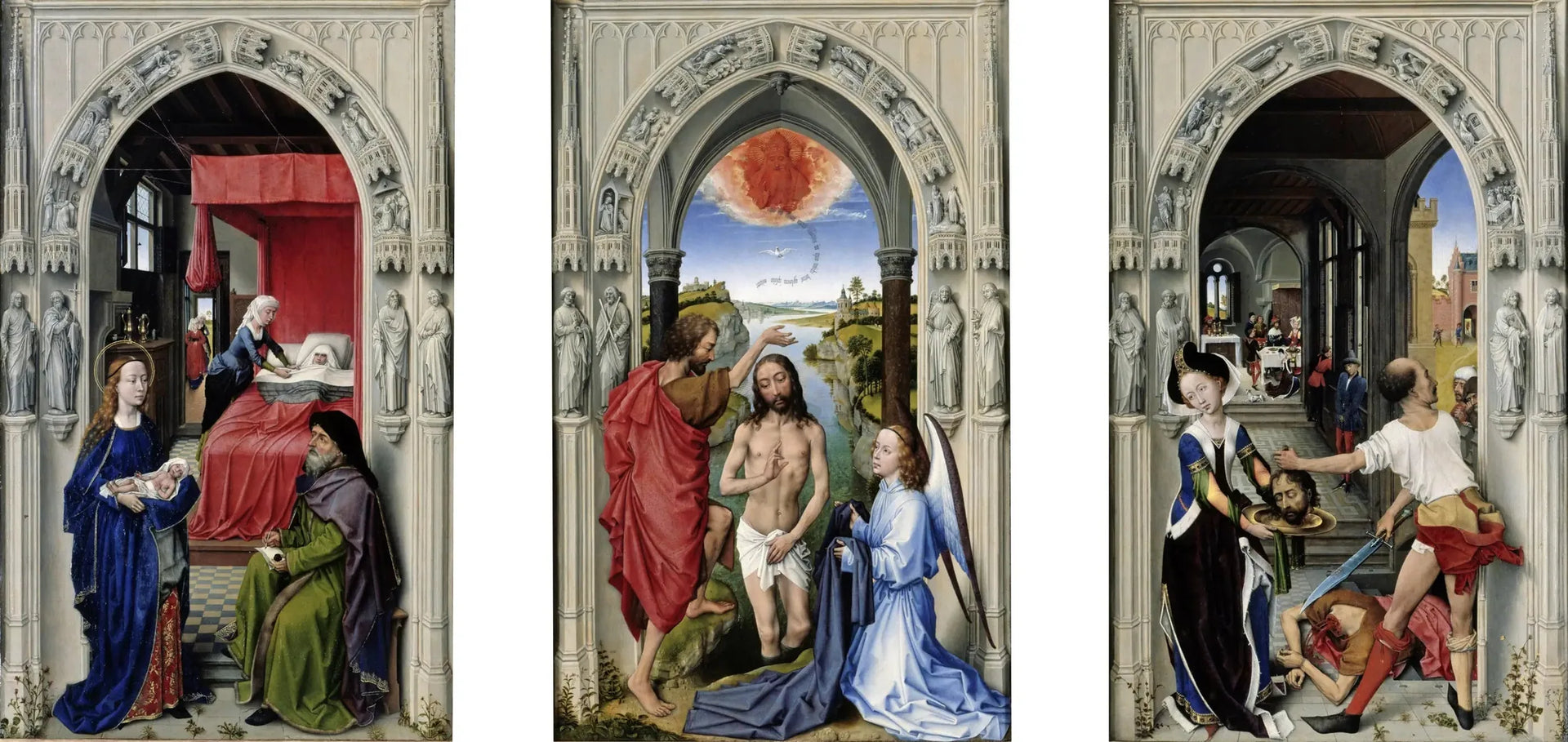 retable de saint Jean-Baptiste - Rogier van der Weyden image 1 tableau peint à l’huile sur toile