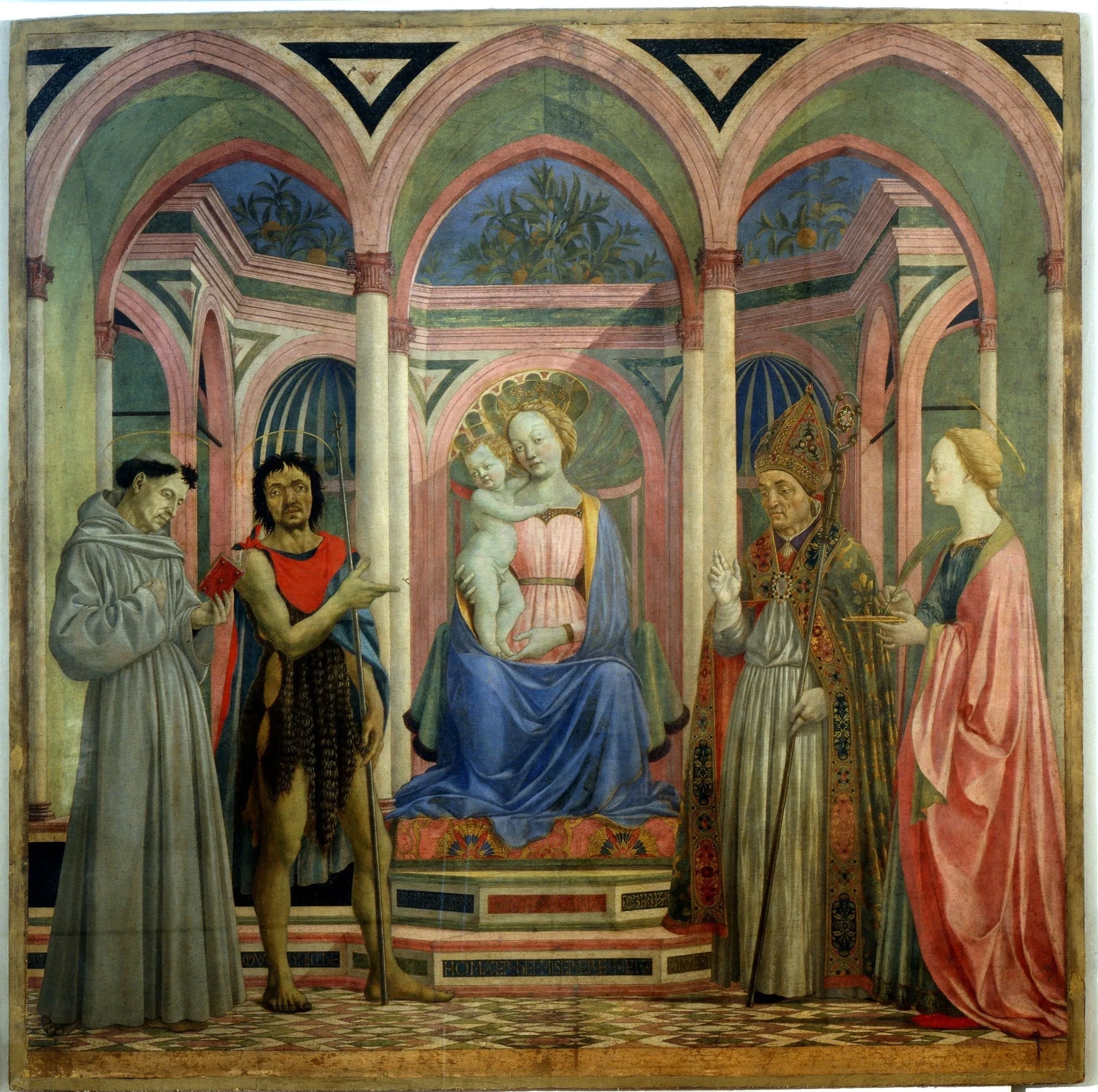 Retable de Santa Lucia dei Magnoli - Domenico Veneziano image 1 reproduction artisanale de tableau